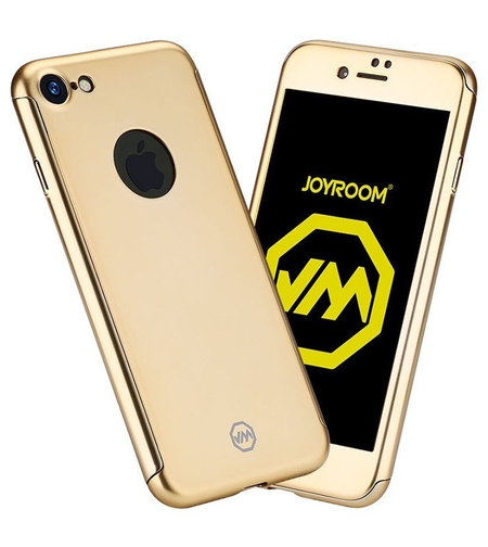 Husa Apple iPhone 6+/6S+ Joyroom (Fata + Spate) Auriu + Folie de protectie