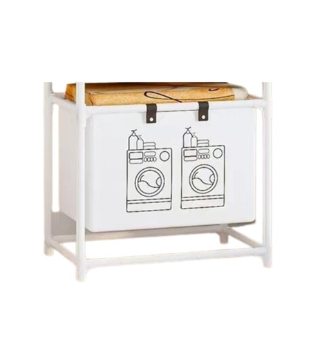 Cos de Rufe, Flippy, 1 Cos, Cadru de Otel Inoxidabil, 97 x 44 x 57 cm, Alb
