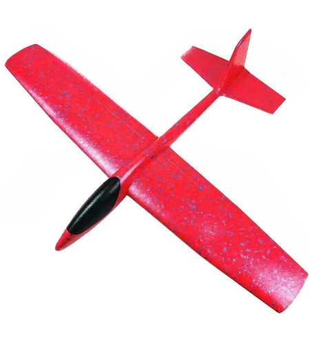 Avion Planor Flippy, din Polistiren, Lungime 84 cm , Jucarie Recreativa, Cascadorii, Rosu