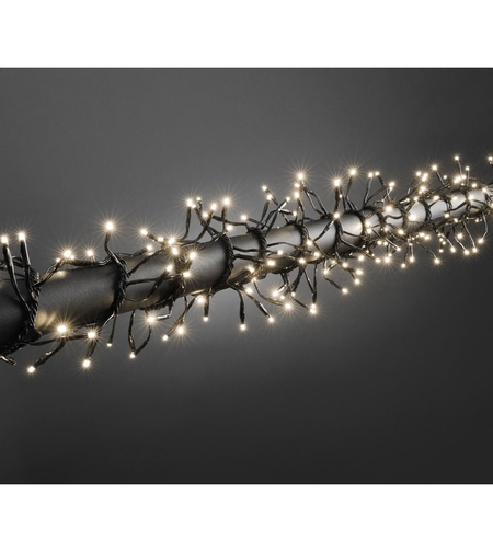 Instalatie Craciun Profesionala de Exterior IP65, 10 m, 100 Led-uri Mari ,Liniara, Alb cald, Interconectabila, Prelungitor 1.5 m inclus, Fir Negru, Vafy
