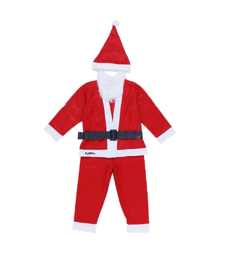 Costum Mos Craciun Flippy® Baiat, 4-6 ani, 5 piese, Polar