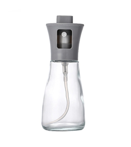 Pulverizator pentru Ulei, Vafy, Pulverizator din Sticla pentru Otet sau Alte Lichide, Simplu Reincarcabil, Multifunctionale, 17.3 x 5.6 cm, Capacitatea 170 ml, Gri