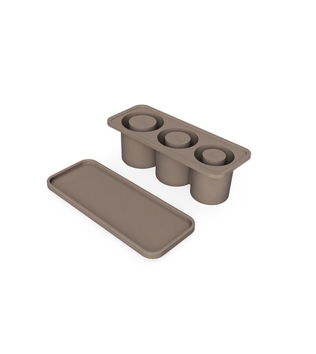 Forma pentru Gheata, Flippy, din Silicon, cuburi de gheata, forme rotunde, inghetare rapida, 20.7 x 8.4 x 6.5 cm Maro