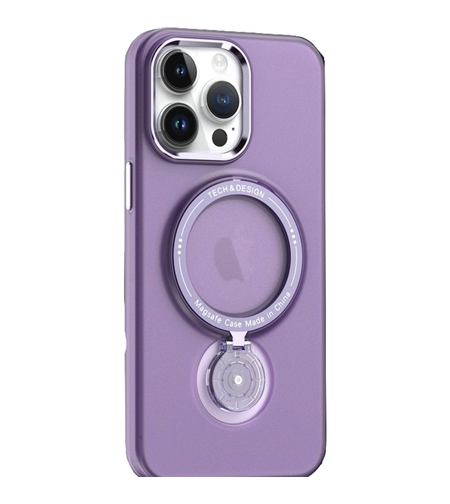 Husa de protectie Vafy, cu incarcare Wireless, Tehnologie Magsafe, TPU, Inel magnetic rotativ cu functie de suport, pentru Samsung Galaxy S23 Ultra , Mov
