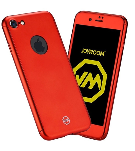 Husa Apple iPhone 6+/6S+ Joyroom (Fata + Spate) Rosu + Folie de protectie