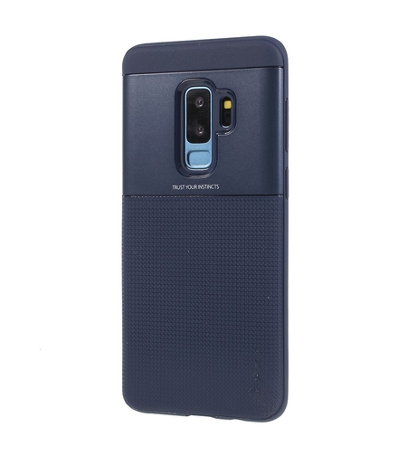 Husa de protectie pentru Samsung Galaxy S9 Plus Ipaky Elegant Grid Design TPU Hybrid Albastru
