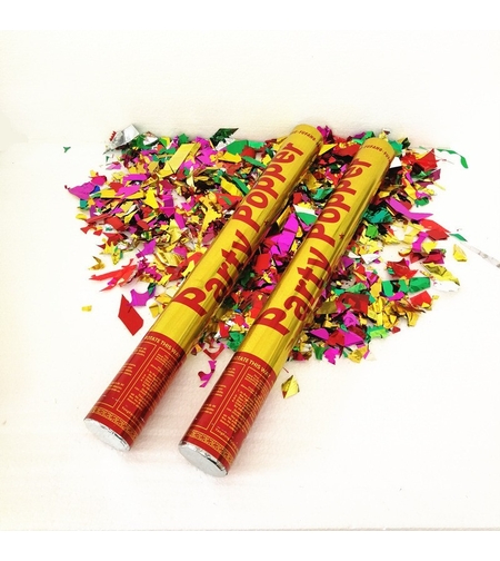 Tub de Confetti, Flippy, Party Popper, 40x5 cm, Confetii Asortate din Aluminiu, Multicolor