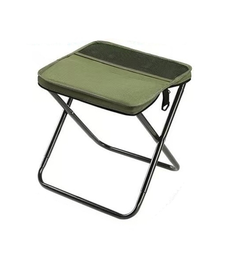 Scaun Taburet Pliabil pentru Camping, Vafy, pentru Adulti, Scaun Portabil, Pescuit, din Panza Oxford si Cadru Metalic, Mic 26 x 24 x 24 cm, Verde
