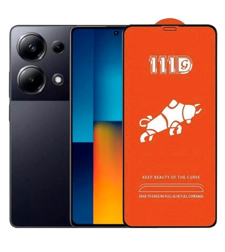 Folie Sticla Securizata pentru Xiaomi Mi Poco M6 Pro 5G, Vafy, Sticla de Protectie Compatibila cu Xiaomi Mi Poco M6 Pro 5G, Full Cover 111D, HD, Margini Negre, Transparenta