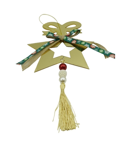 Ornament brad, Flippy, Stea, Auriu, Lucios, 15*26CM, Acril, Interior/ Exterior