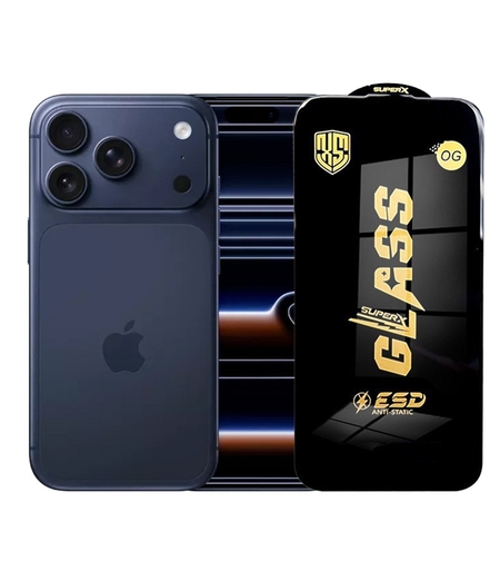 Folie de Protectie pentru iPhone 17 Pro, Vafy, Sticla Securizata ESD, Margini Negre, Rezistenta la Zgirieturi, Antistatica, 0.35 mm, Transparenta