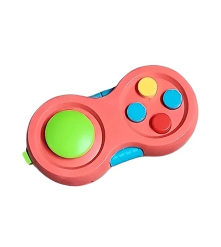 Jucarie Interactiva, Flippy, Model Fidget Pad, Antistres, +3 Ani, Functii Multiple, 5.5 x 3.5 x 11 cm, Roz