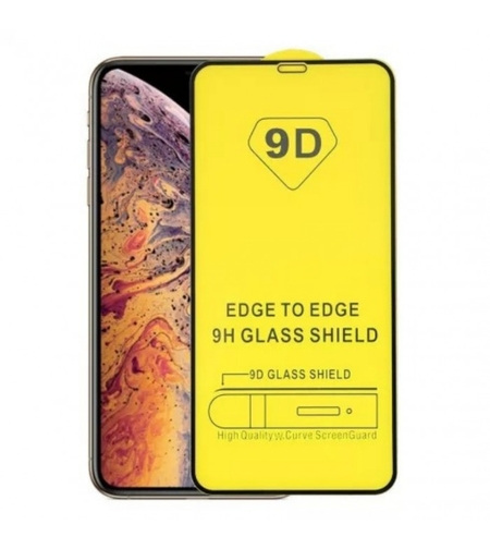 Folie Sticla Securizata, Vafy, Compatibila cu Apple iPhone 16 Plus, Full Cover 9D, HD, Margini Negre, Transparenta