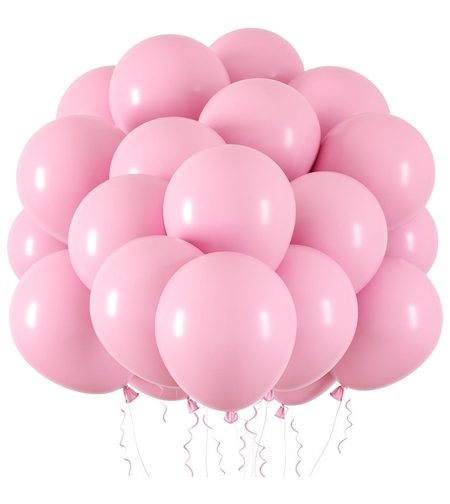 Set 10 Baloane din Latex, Flippy, Model Party, 13 cm, 1 g, Roz