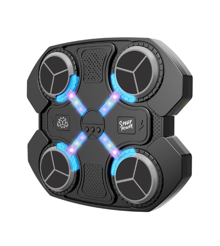 Jucarie de Boxat cu Muzica si Lumini, Flippy, Manusi Incluse, 32.5x28x7.4 cm, 930 g, Negru
