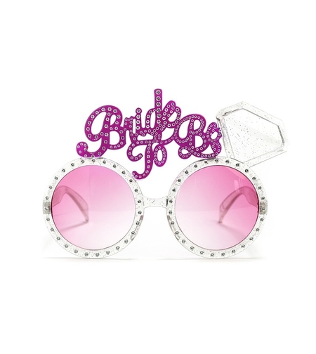 Ochelarii Decorativi, Flippy, Tema Nunta, Model Bride to Be, din Plastic, Roz