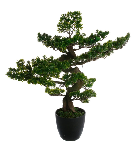 Bonsai artificial Atmosphera in ghiveci ceramic, 80 cm, verde
