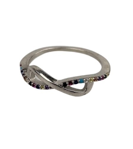 Inel Argint 925, Infinit Mare cu Zirconiu Colorat M 51