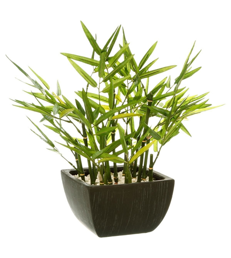 Planta artificiala Atmosphera Bambou cu ghiveci, bambus, 36x35x36 cm, verde
