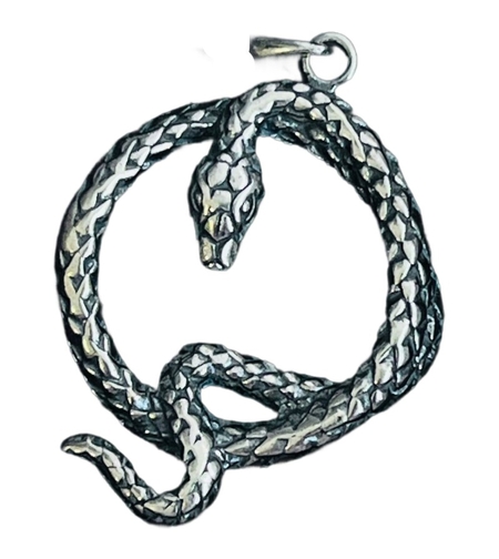 Pandantiv din Argint 925 Jolie Silver, Model Sarpe Incolacit, 40 x 26 mm, 4.7 g