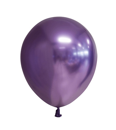 Set 12 Baloane, Flippy, din Latex Chrome, 30 cm, Mov