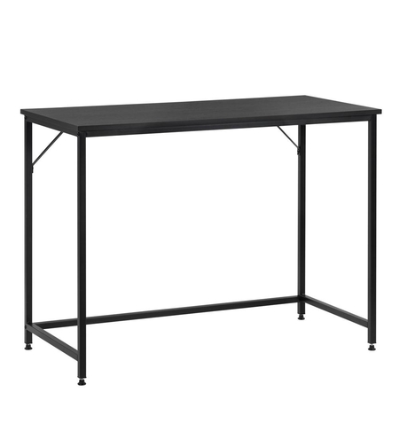Birou cu blat MDF si cadru metalic, 100x50x76 cm, negru