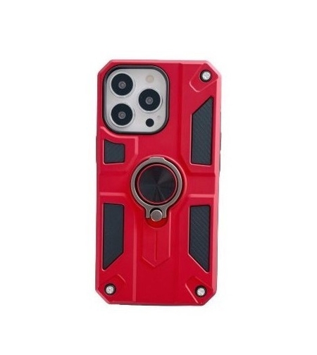 Husa protectie Vafy compatibila cu Apple iPhone 13 Defender Model 5 cu suport prindere inel,Rosu