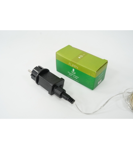 Transformator, Vafy, 8 jocuri de lumini, 15 v - 3.6W, pentru instalatii cu fir subtire din cupru