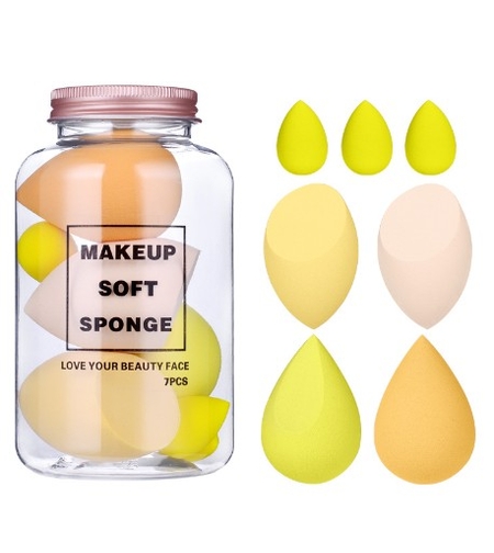 Set Buretei Machiaj, Flippy, Premium, 7 bucati, galben