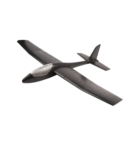 Avion Zburator, Flippy, Tip Planor, 83 cm Lungime, +3 Ani, din Polistiren, Aruncare 10 - 30 m, Negru