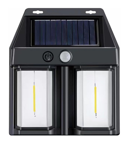 Lampa Solara LED Decorativa de Perete, Flippy, pentru Exterior, Suspendata, 800mAh, 15x13x6 cm, Neagra
