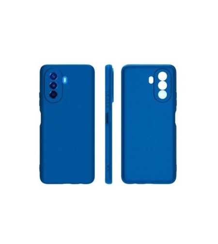 Husa pentru Huawei NOVA Y70, Vafy, Liquid Silicone, cu Microfibra pe interior, Protectie Antisoc, Navy Blue