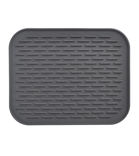 Covoras din Silicon pentru Scurgere Vase, Flippy, Uz Casnic, Rezistent la Temperaturi Ridicate, Izolator, 30x24 cm, Negru
