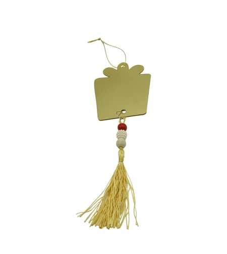 Ornament brad, Flippy, Cadou, Auriu, Lucios, 8*25CM, Acril, Interior/ Exterior