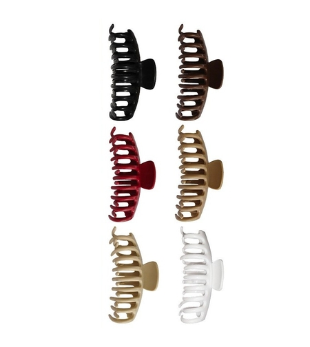 Set 6 Cleme de Par, Flippy, din Silicon Moale, Rezistent, 10.9 x 4.5 x 4.6 cm, Multicolor