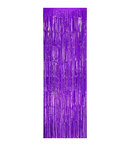 Perdea Franjurata, Flippy, Model Decor Petrecere, pentru Fundal de Poze, Amenajare Colorata a Petrecerii, Dimensiune 100x200 cm, Mov Deschis