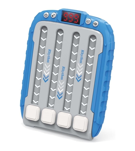 Jucarie Interactiva, Flippy, Joc Rhythm, +3 Ani, din ABS, 6 Niveluri, 15 x 3 x 11 cm, Functie Muzicala, Albastru