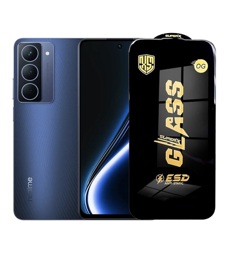 Folie de Protectie pentru Realme Narzo 80x, Vafy, Sticla Securizata ESD, Margini Negre, Rezistenta la Zgirieturi, Antistatica, 0.35 mm, Transparenta