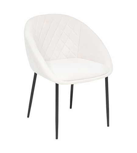 Scaun Atmosphera Seliso cu sezut din chenille, cadru din otel, 60x57x81 cm, bej