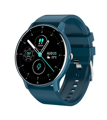 Ceas smartwatch si bratara fitness Vafy ZL02D, oxigen, ritm cardiac, pedometru, notificari, IP67, Compatibil cu Android/iOS, vibratii, multi sport, Albastru inchis