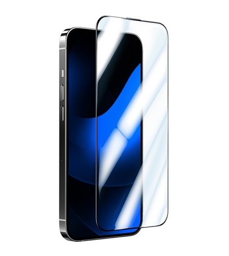 Folie de Protectie, Flippy, compatibila cu Apple iPhone 14 Pro Max, Electrostatica, Sticla Securizata, Top Glass, Anti-static, Negru