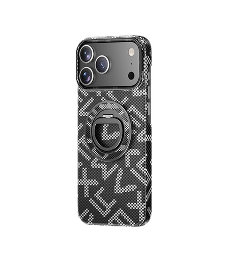Husa pentru iPhone 17 Pro Max, Vafy, Carcasa de Protectie Rezistenta Ultra-subtire, Suport Magnetic, Aspect Texturat, Negru