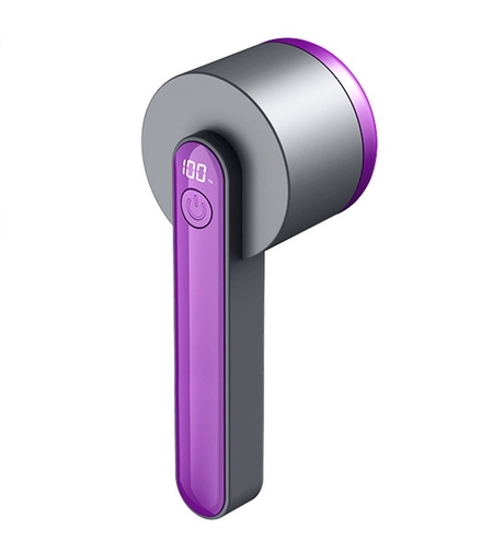 Aparat Pentru Curatat Scame, Par Si Praf, Vafy, Trimmer pentru Diferite Tipuri De Material, Cu Lame Din Otel Inoxidabil, Maner Ergonomic, Incarcare Prin USB, Negru Mov