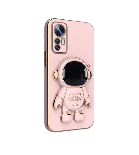 Husa de Protectie 2 in 1, Vafy, Husa de Protectie pentru Samsung Galaxy A15/A15 5G, Model Astronaut cu Suport, din TPU, Roz