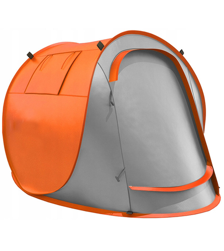 Cort plaja si picnic Sersimo, protectie UV, 210x130x90 cm, portocaliu gri