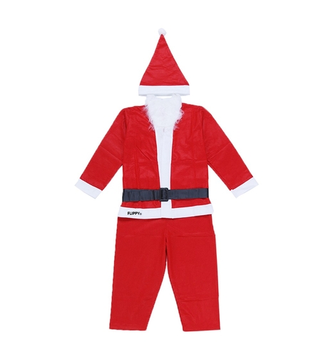 Costum Mos Craciun Flippy® Baiat, 7-9 ani, 5 piese, Polar