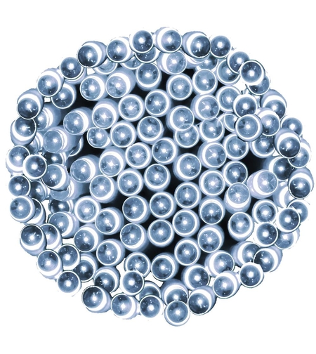 Instalatie lumini de exterior pentru gradina, 10 metri, 100 LED-uri, cu baterii, alb