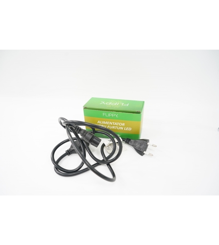 Alimentator pentru furtun luminos, fara joc de lumini, 220 V, 3 A, max, 660 W, Vafy, fir negru