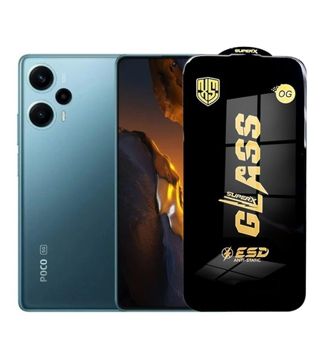 Folie de Protectie pentru Xiaomi Poco F5, Vafy, Sticla Securizata ESD, Margini Negre, Rezistenta la Zgirieturi, Antistatica, 0.35 mm, Transparenta