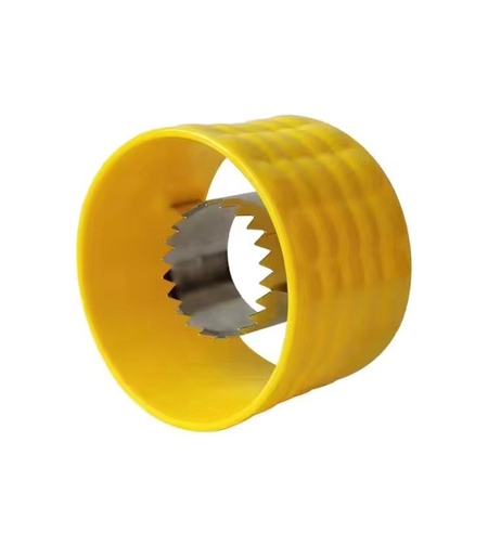 Ustensila pentru Curatare Porumb, Vafy, Diametru 3.6 cm, din Plastic si Otel Inoxidabil, Galben